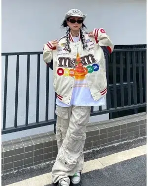 Racing Jacket M&Ms” Beige Racing Jacket M&Ms" Beige